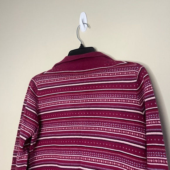 Lands End 100% Cashmere Fair Isle Quarter Zip Sweater - Picture 8 of 11